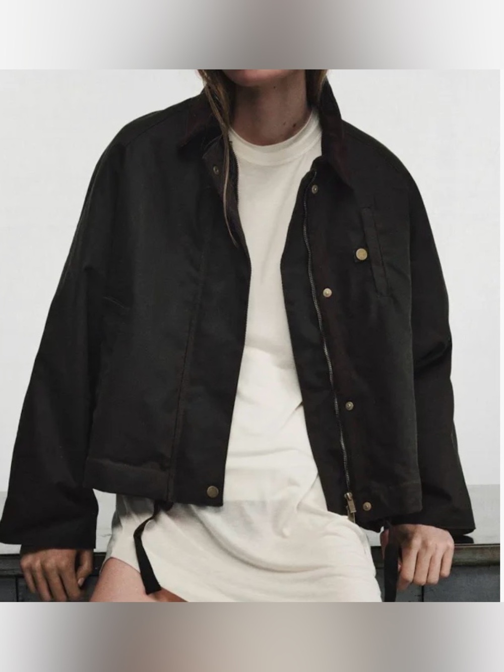 ZW Collection Waxed Jacket Size S